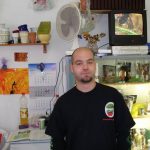 Frank Rudolf bei der Ausstellung über fleischfressende Pflanzen 2006 in Kreuzwertheim. fleischfressende pflanzen Präsentation 2006. Frank Rudolf